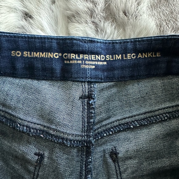 Chico’s so slimming girlfriend slim leg ankle size 4R slim fit jeans 👖worn once - Picture 11 of 13